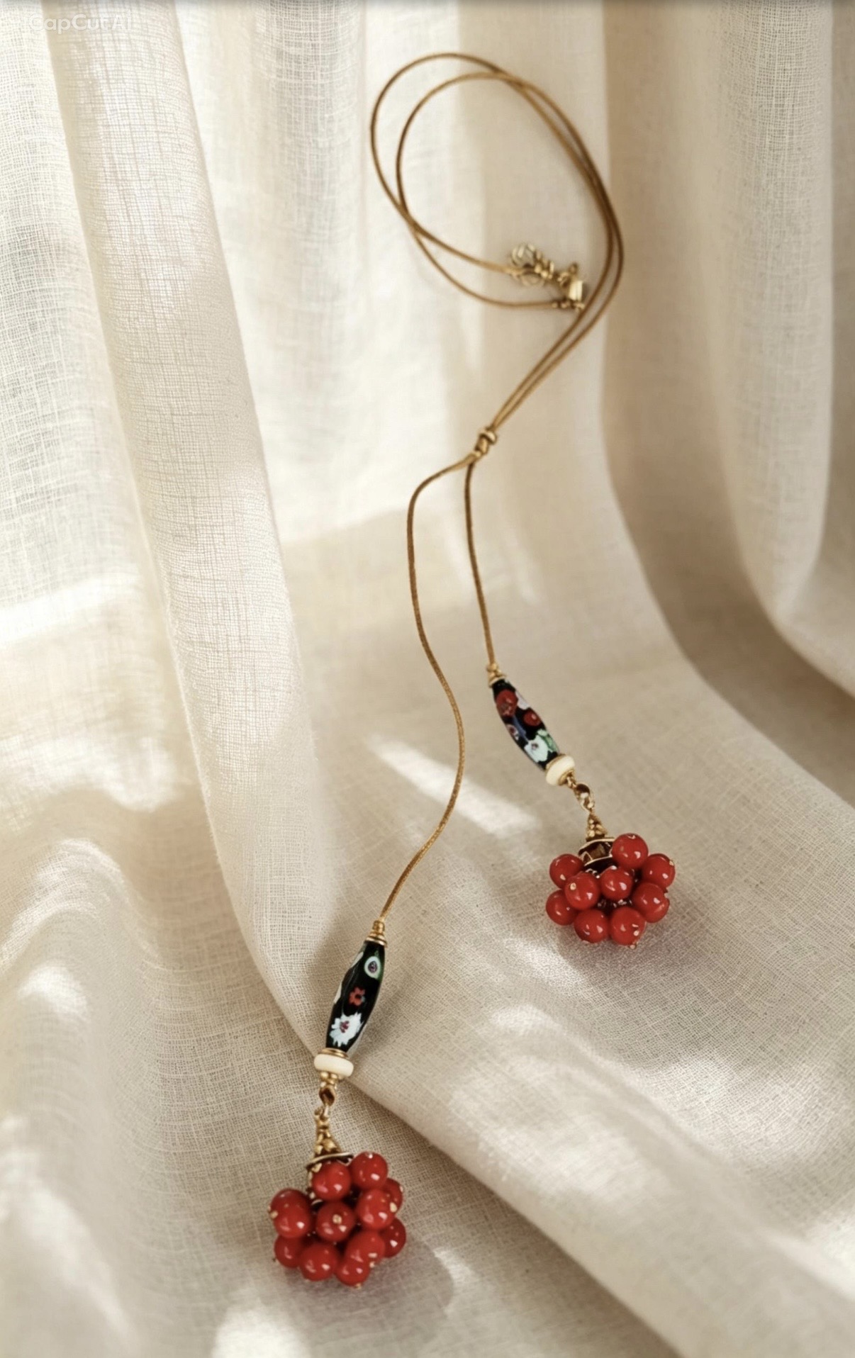Collar Geranio Millefiori