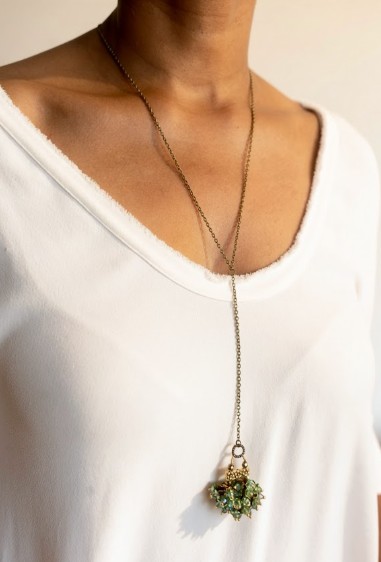 Collar Rocalla Iris Verde